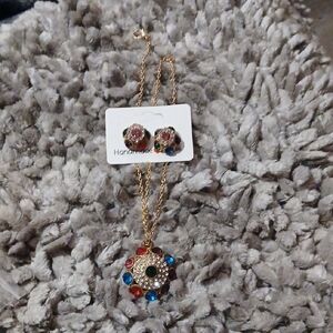 Colorful Handmade Necklace and Earring Set